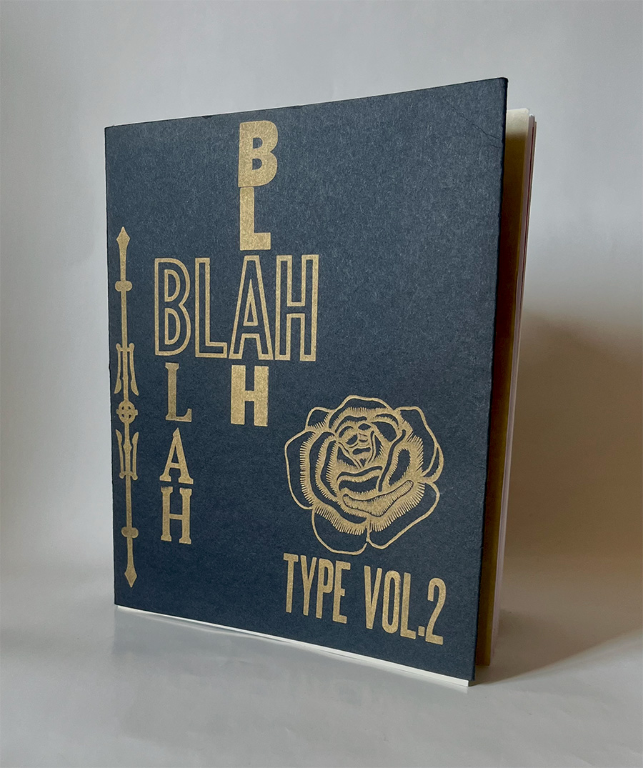 Blah Blah Blah Type Vol 2 cover with gold text and a black background
