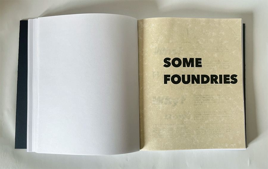 Spread of title page for Some Foundries section